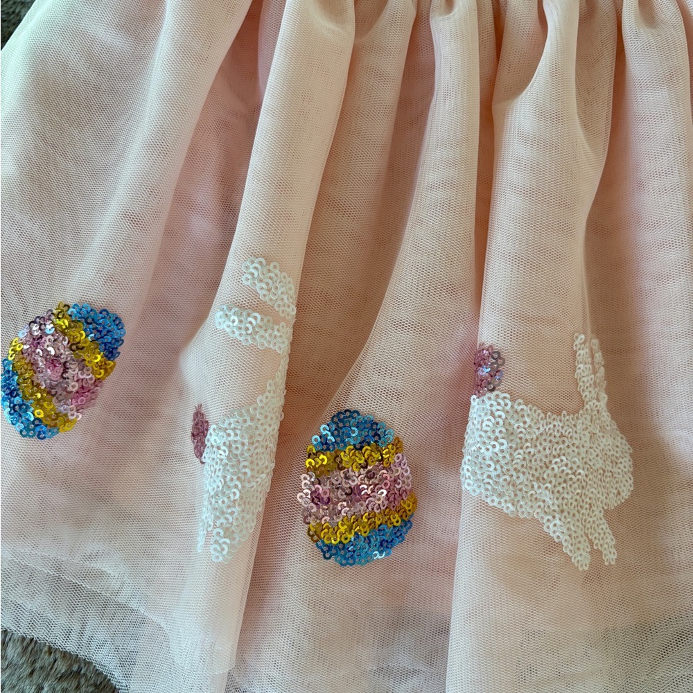 Fairy skirt Girls Tulle Skirt with sequins, bunnies and Easter eggs 6-8 yr - Picture 3 of 6